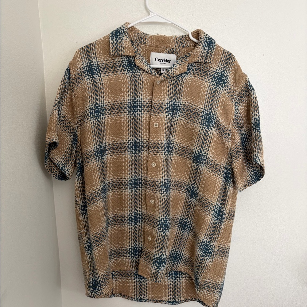 Corridor Plaid Short Sleeve Buttondown Shirt